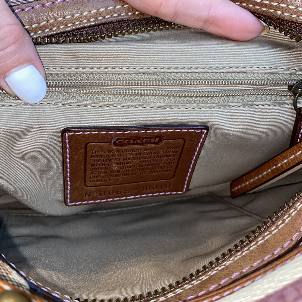 Coach patchwork pattern purse - Picture 6 of 10